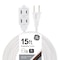 Ge Extension Cord, Indoor, 3 Outlets, White, 15 ft 51962 - alternate 1